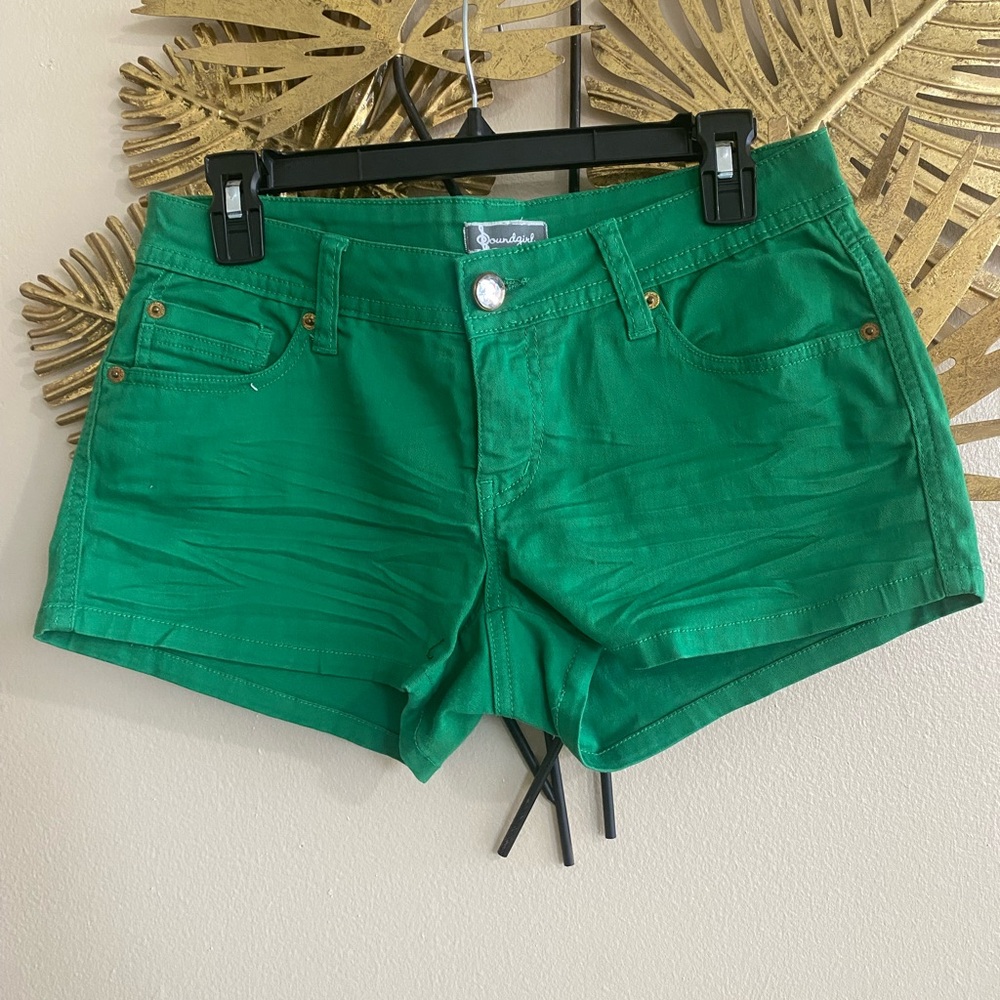 Soundgirl Vibrant Green Jean Shorts